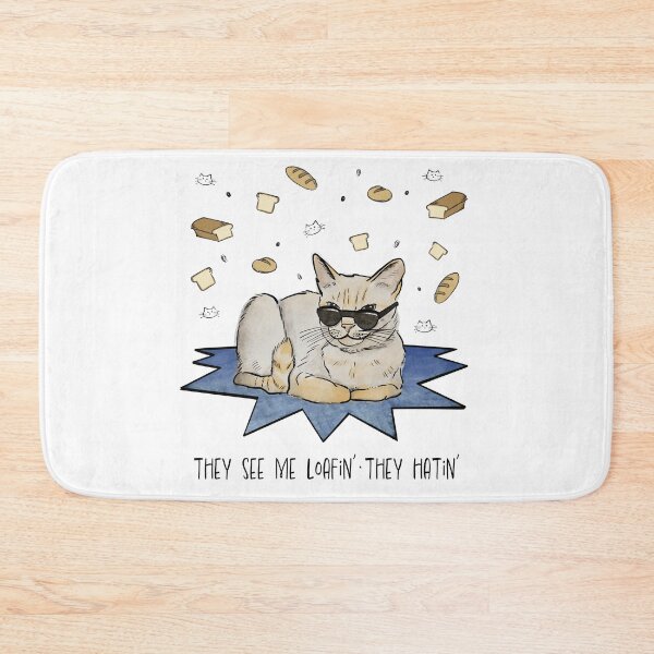 Item preview, They see me loafin' they hatin' cattitude illustration designed and sold by FabiolaSantos.