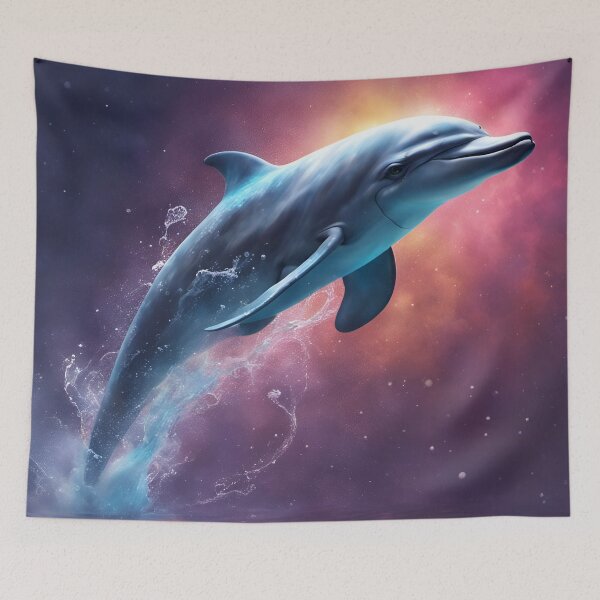 Item preview, Magical space dolphin  designed and sold by CloudyIdeas3288.