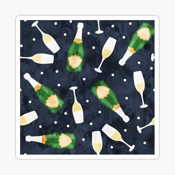 Item preview, bottles and glasses - navy designed and sold by littlearrow.