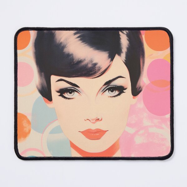 Item preview, Vintage advertising illustration portrait of a model in 50s style designed and sold by GoldenTimesCafe.