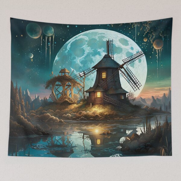 Aperçu de l'œuvre Lune sur le lac Windmill créée et vendue par BansheeTales.