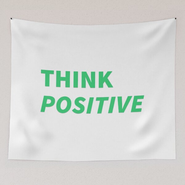Item preview, Think Positive Typography Tee designed and sold by Prints Shoppe.