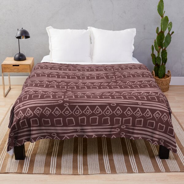 Item preview, Modern brown and rose mudcloth designed and sold by Ingrid Poole.
