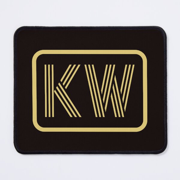 Item preview, KW Initials Gold Geometric Letters designed and sold by Jeallan Designs.