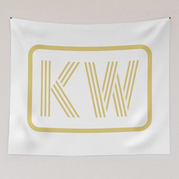 Item preview, KW Initials Gold Geometric Letters designed and sold by Jeallan Designs.