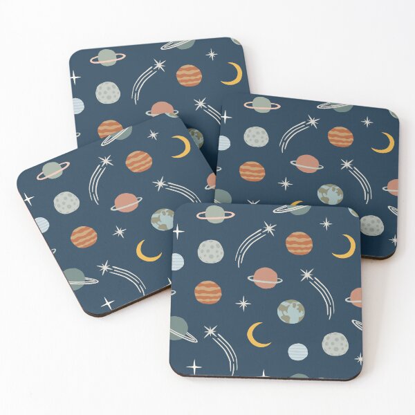Item preview, simple space - navy blue designed and sold by littlearrow.