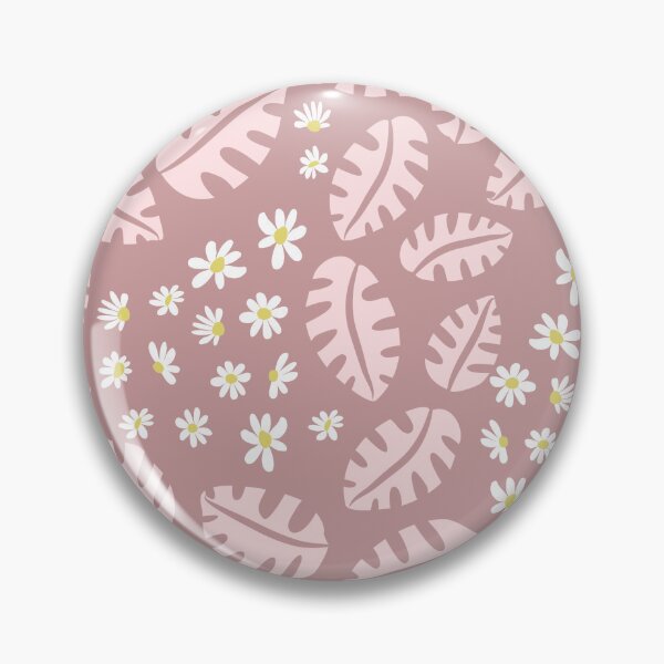 Item preview, Pink monstera and white daisies designed and sold by Ingrid Poole.