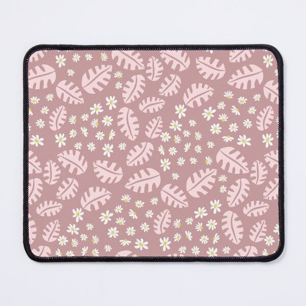 Item preview, Pink monstera and white daisies designed and sold by Ingrid Poole.
