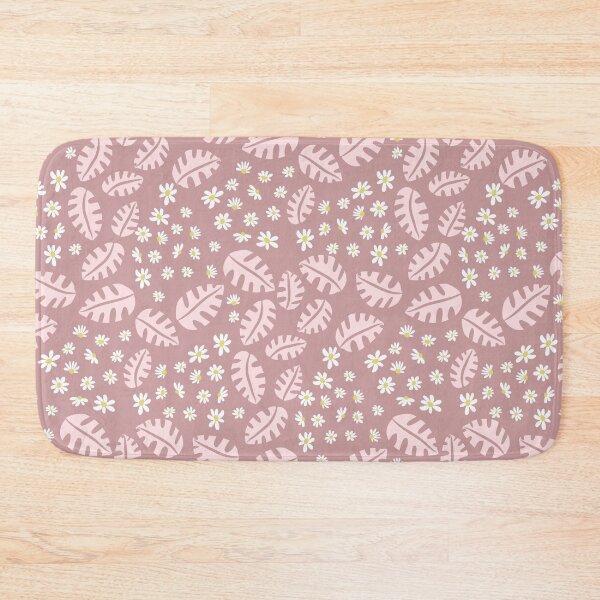 Item preview, Pink monstera and white daisies designed and sold by Ingrid Poole.