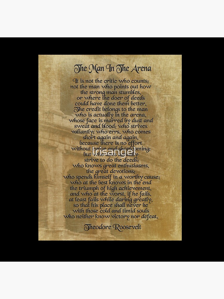 Thumbnail 5 of 5, Acrylic Block, "The man in the arena" Theodore Roosevelt designed and sold by Irisangel.