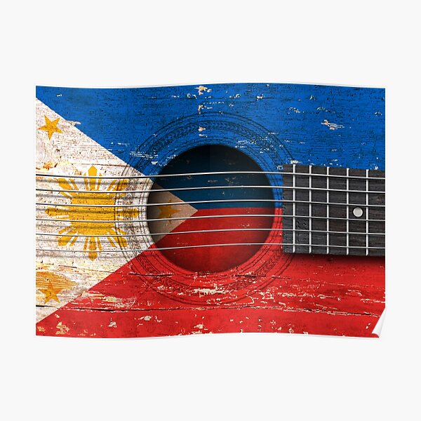 old-vintage-acoustic-guitar-with-filipino-flag-poster-by-jeffbartels