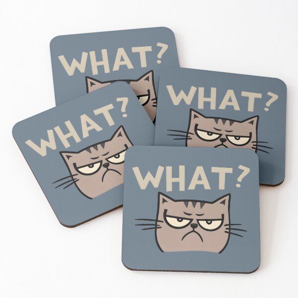 Item preview, Curious Query: The Cat Asking 'What? designed and sold by JackJazz.
