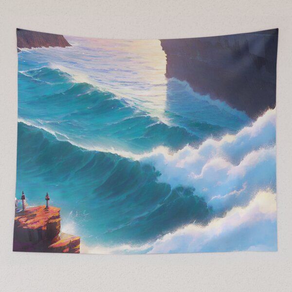 Item preview, Dramatic Coastal Cliif with Waves designed and sold by Arkneer.