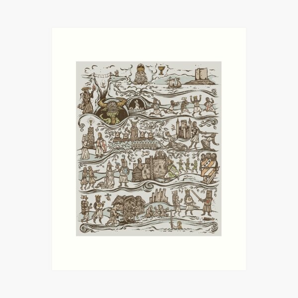 Vista previa del artículo con la obra «El tapiz de Caerbannog», diseñado y vendido por kg07.