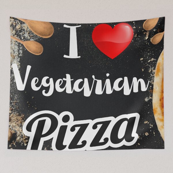 Item preview, I love vegetarian pizza designed and sold by studio468.