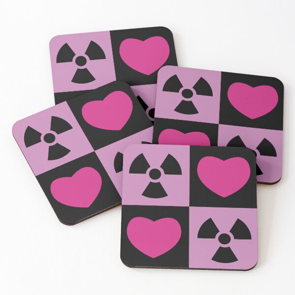 Item preview, Hearts & Radiation Checkered Pattern designed and sold by LunaticoDraws.