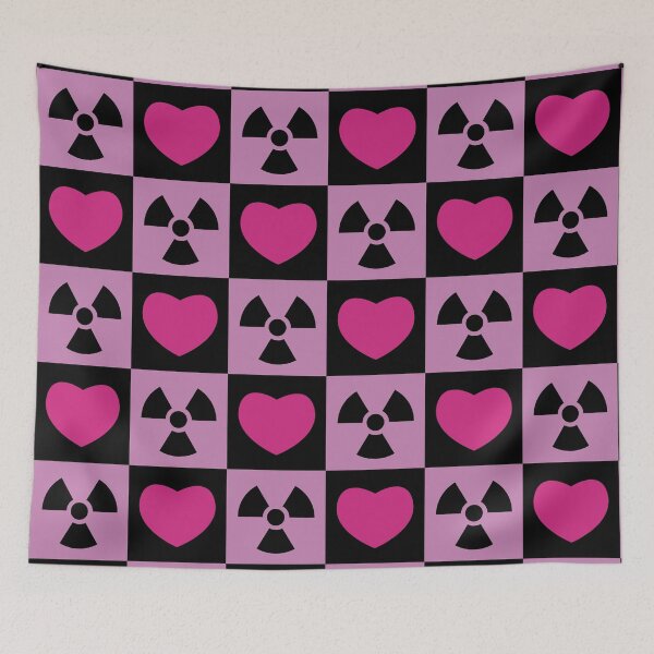 Item preview, Hearts & Radiation Checkered Pattern designed and sold by LunaticoDraws.