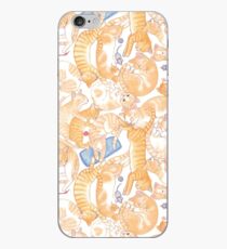 Vinilo o funda para iPhone dormir gatos de jengibre en todas partes!