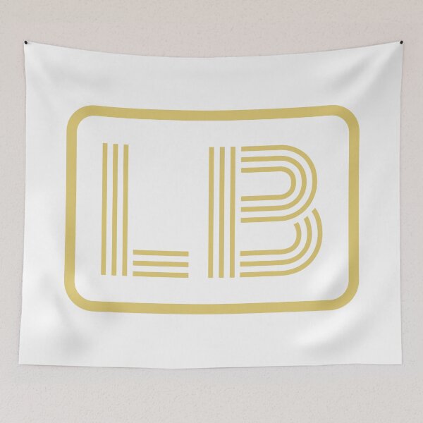 Item preview, LB Initials Gold Geometric Letters designed and sold by Jeallan Designs.