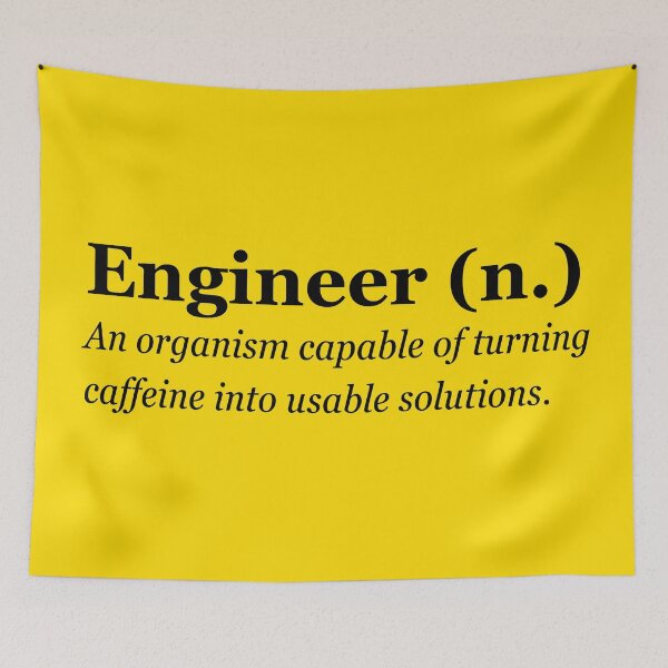 Item preview, Caffeine Engineer funny dictionary solution designed and sold by ElLocoMus.