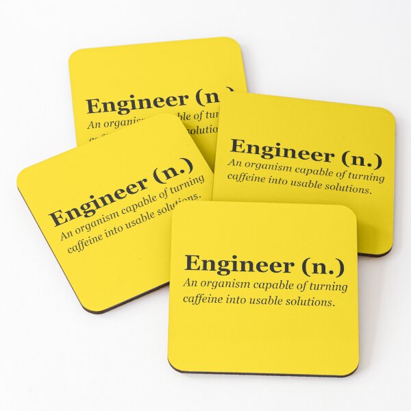 Item preview, Caffeine Engineer funny dictionary solution designed and sold by ElLocoMus.