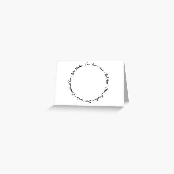 Twin Flame Circle Greeting Card