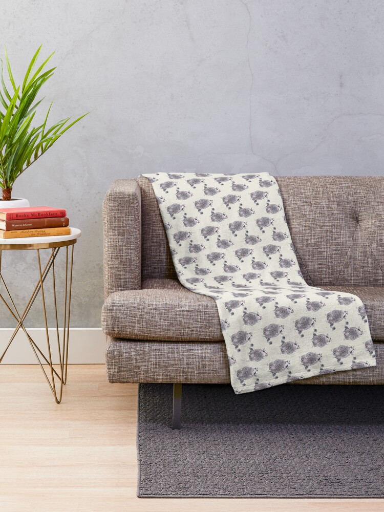 Thumbnail 2 of 6, Throw Blanket, Cute and Whimsical Cheeky Raccoon Design designed and sold by Clare Walker.