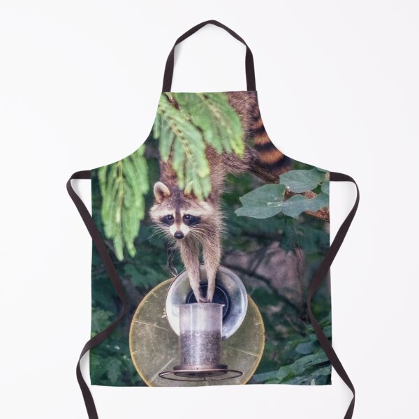 Item preview, Raccoon Raiding the Bird Feeder designed and sold by Frankie Cat Photography.