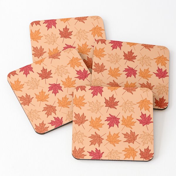Item preview, Colorful Detailed Orange Autumn Leaves Pattern on a Light Orange Backdrop, made by EndlessEmporium designed and sold by EndlessEmporium.