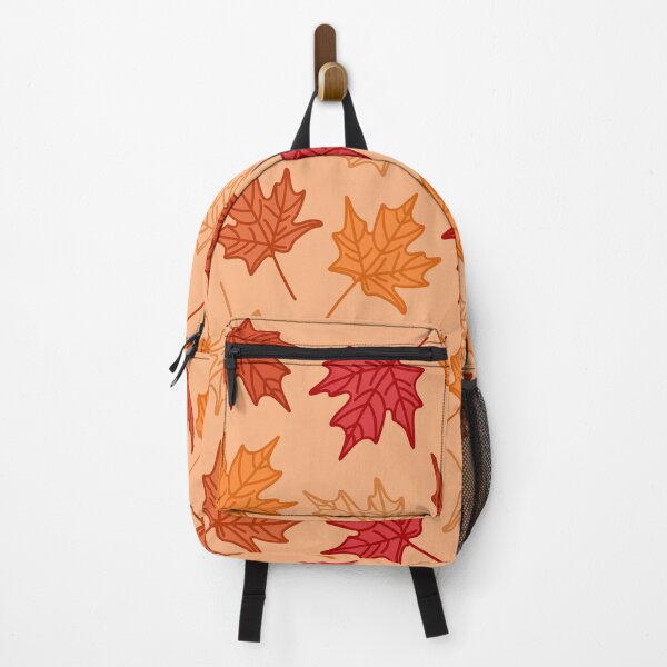 Item preview, Colorful Detailed Orange Autumn Leaves Pattern on a Light Orange Backdrop, made by EndlessEmporium designed and sold by EndlessEmporium.