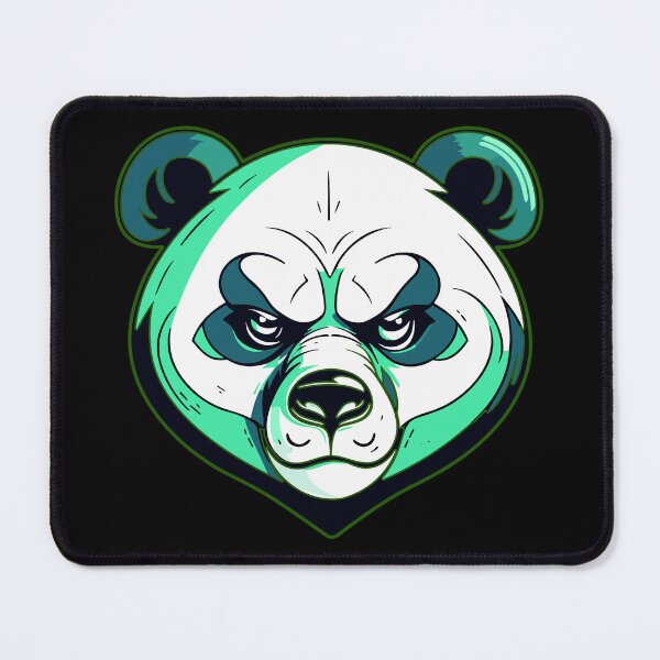 Item preview, Angry Panda Bear Green Head designed and sold by HoruXtore.