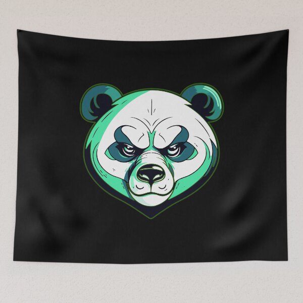 Item preview, Angry Panda Bear Green Head designed and sold by HoruXtore.