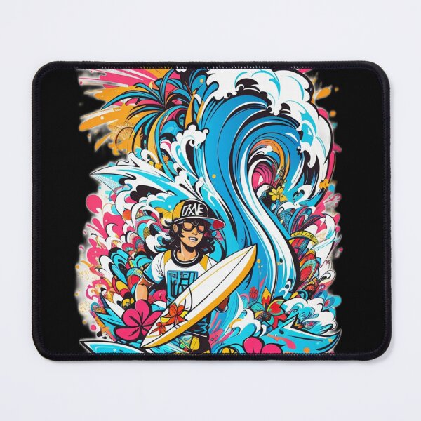 Item preview, Surf the waves, pop art style designed and sold by DigitalEmporio.