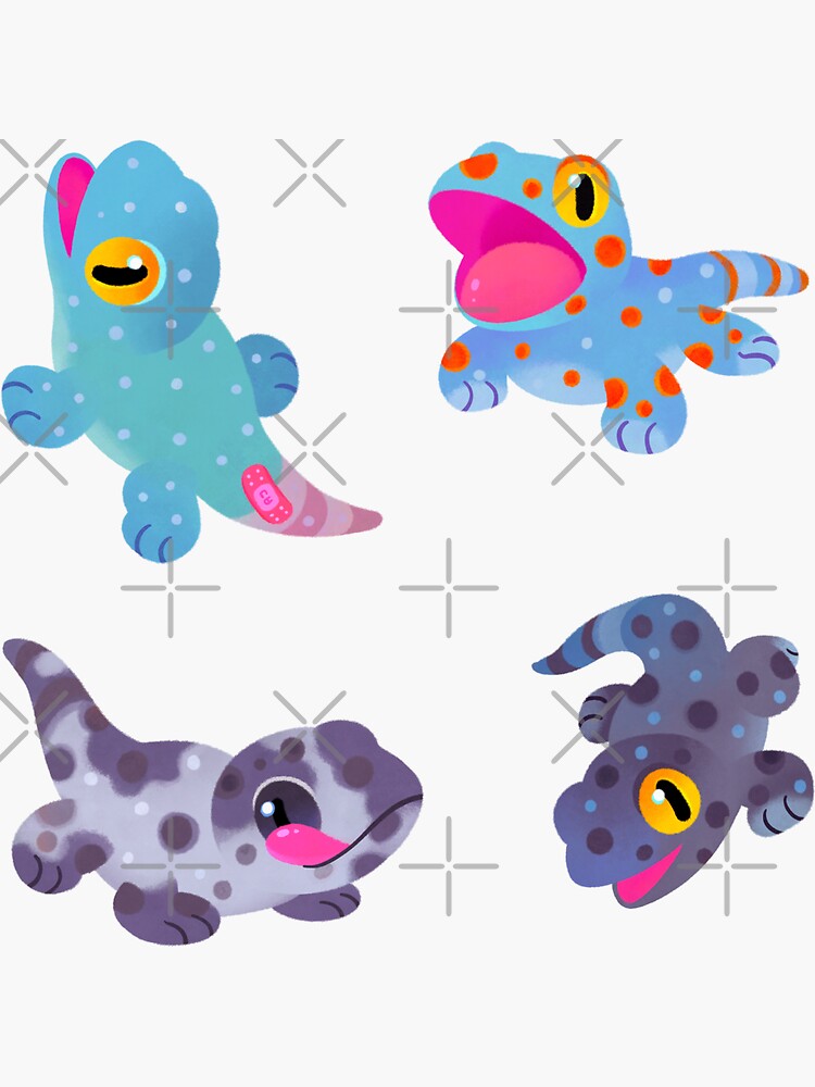 Thumbnail 3 of 3, Sticker, Tokay gecko - dark designed and sold by pikaole.