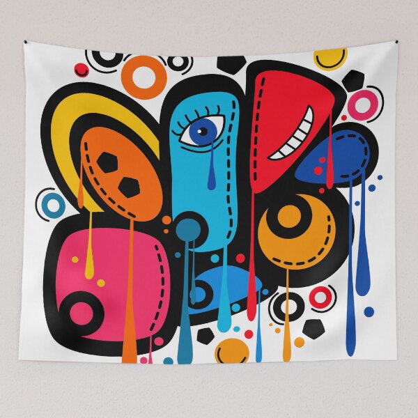 Item preview, Abstract face pop art designed and sold by Mashusha-art.