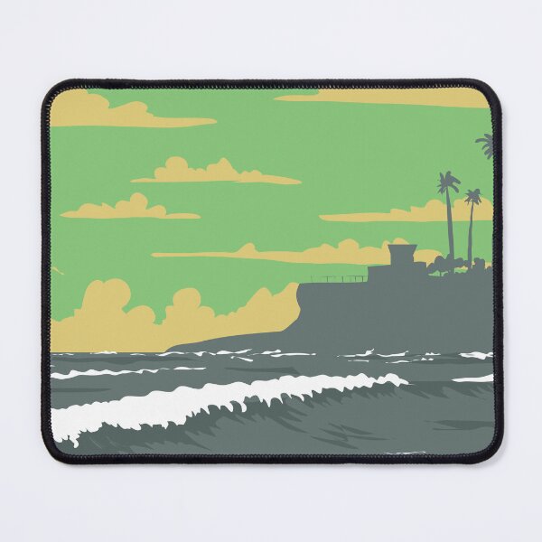 Item preview, Cardiff Reef on the Coast Highway in Encinitas San Diego California WPA Poster Art designed and sold by patrimonio.
