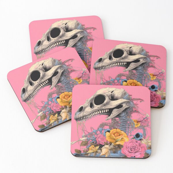 Item preview, "Skull Symphony in Pink and Abstraction" designed and sold by Art-Vortex-fr.
