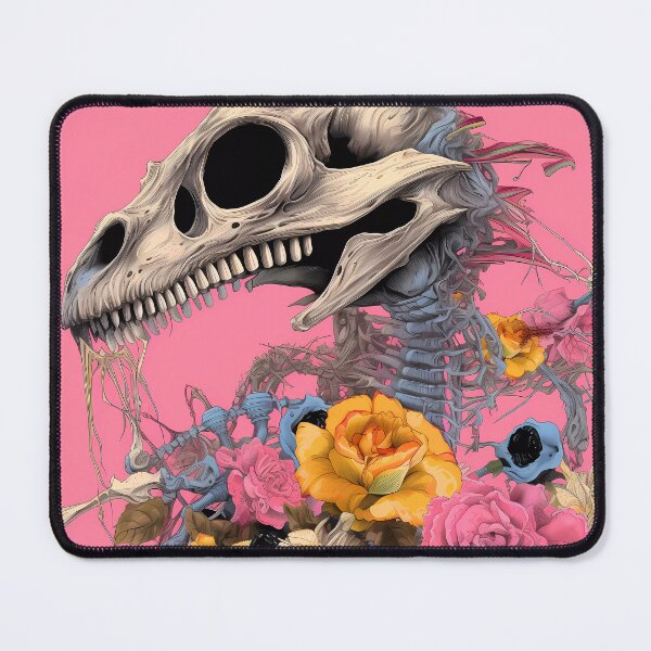 Item preview, "Skull Symphony in Pink and Abstraction" designed and sold by Art-Vortex-fr.