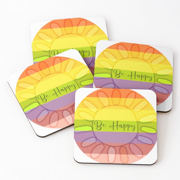 Item preview, Be Happy Rainbow Flower Power designed and sold by gleefulme.
