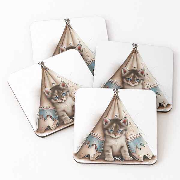 Item preview, Kitten in a teepee designed and sold by kentHdesigns.
