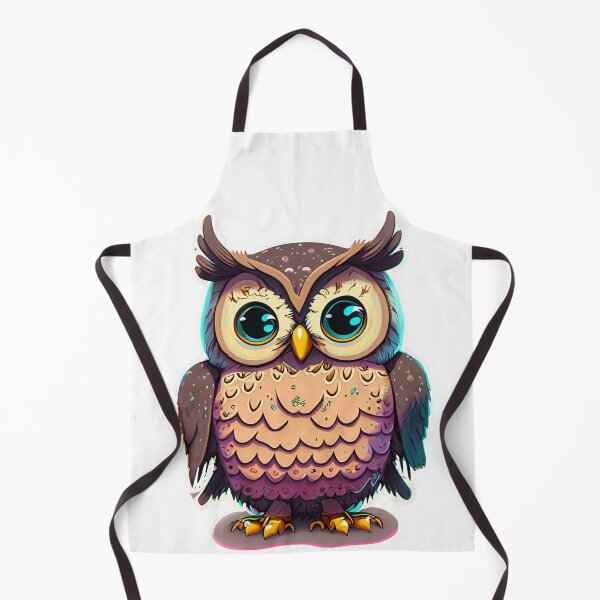 Item preview, Cute Owl With Big Blue Eyes designed and sold by ai2art.