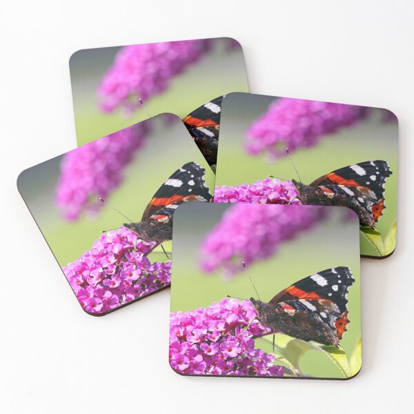 Item preview, Red admiral on a butterfly bush designed and sold by GreyFeatherPhot.