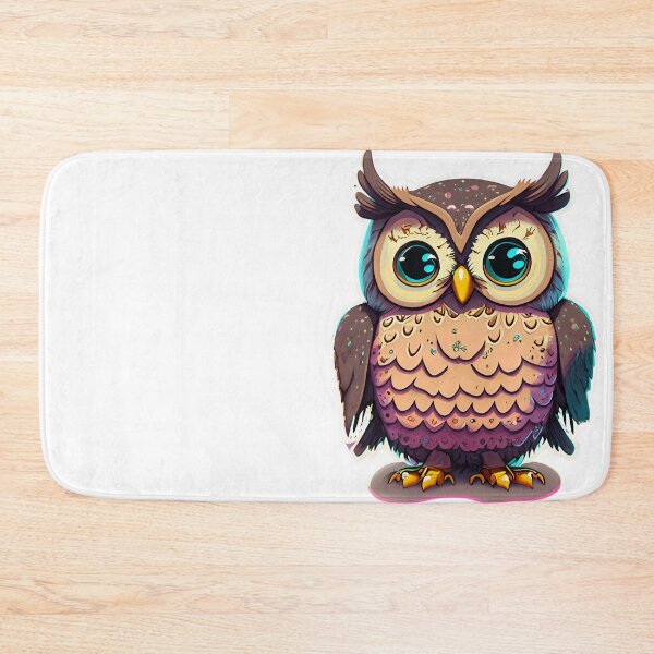 Item preview, Cute Owl With Big Blue Eyes designed and sold by ai2art.