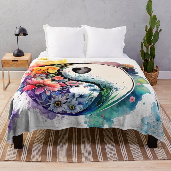 Artikelvorschau, Serenity Blossoms: Werten Sie Ihren Raum mit Tao-inspiriertem Aquarell-Blumendekor auf entworfen und verkauft von VeronicArt85.