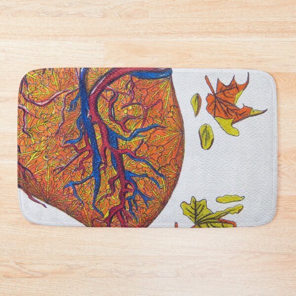Item preview, Human heart Maple leaf art Drawing closer look designed and sold by MubaraksArt.