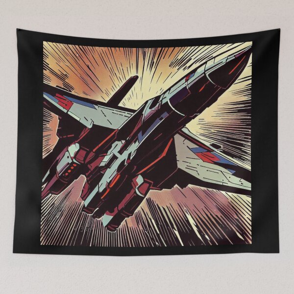 Item preview, SF - Anime Starfighter Woodcut 2 designed and sold by CrankyOldDude.
