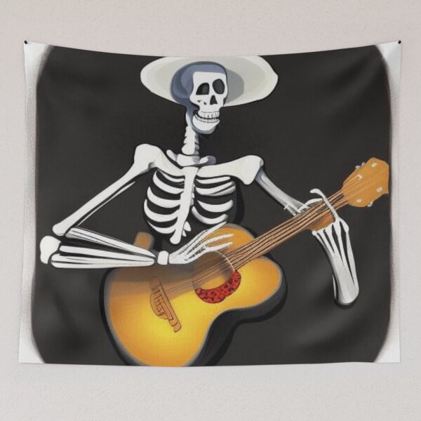 Item preview, Halloween Skeleton playing guitar designed and sold by JackFreestone.