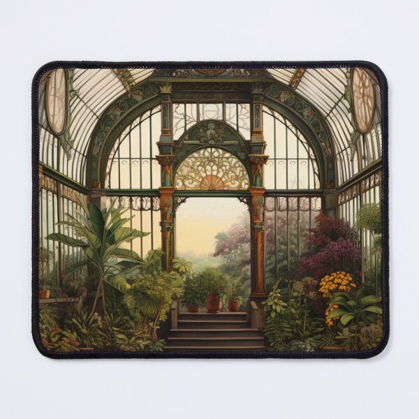 Item preview, Victorian Greenhouse Filled With Exotic Plants Victorian Inspired Art designed and sold by CDC40.