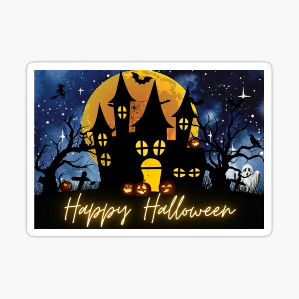 Happy Haunted Halloween Sticker