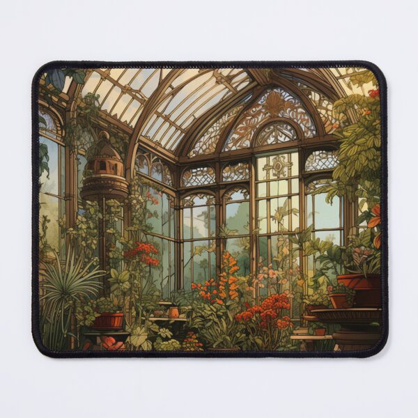 Item preview, Victorian Greenhouse Filled With Exotic Plants Victorian Inspired Art designed and sold by CDC40.